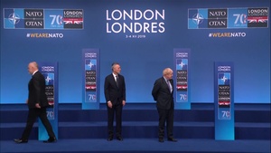 NATO Secretary General and Prime Minister of the United Kingdom Welcome Heads of State and Government at Leaders Meeting