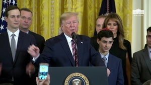 President Trump and The First Lady Participate in a Hanukkah Reception