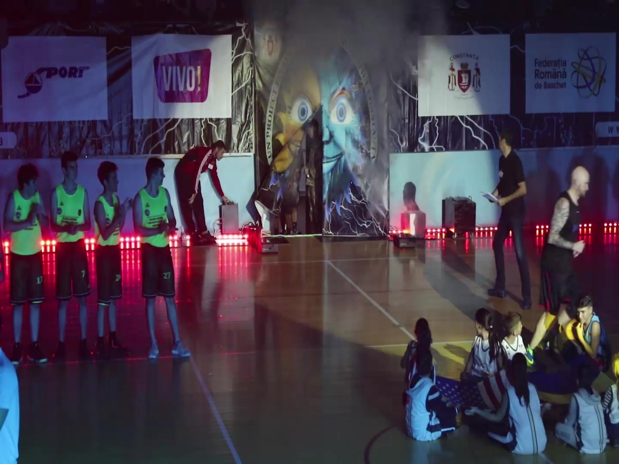 TITLE: MKAB service members compete in a charity basketball game in Constanta<br />PRODUCT TYPE: B-ROLL<br />DATE: 12 December 2019<br />PRODUCER: SPC Ethan Valetski<br />SUBMITTING UNIT: 5th Mobile Public Affairs Detachment<br />SUBJECTS: U.S. Army Soldiers and Canadian service members stationed on Mihail Kogalniceanu Air Base<br />RUN TIME: 00;32;20<br />LOCATION: Constanta, Romania<br /><br />SUMMARY: U.S. Army Soldiers and Canadian service members competed in a charity basketball game against Romanian students from different schools Dec. 11, 2019 in Constanta Romania.