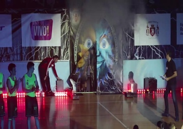 MKAB service members compete in a charity basketball game in Constanta