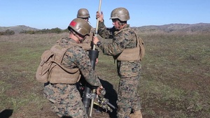 B-Roll: Students with Infantry Training Battalion fire M252 81 mm mortar systems