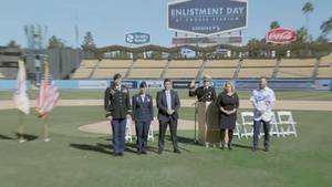 B-Roll: LA Dodgers host Los Angeles “Enlistment Ceremony”