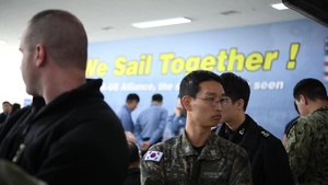 Commander, Naval Forces Korea hosts a Thanksgiving luncheon at Busan Naval Base, South Korea