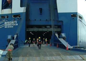 839th Transportation Battalion dock operations at Naval Station (NAVSTA) Rota