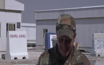 Technical Sergeant Greg Thaemert sends holiday greetings from Al Udeid Air Base.