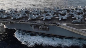USS Ronald Reagan (CVN 76) Aerial B-Roll
