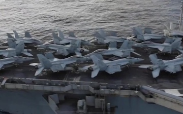 USS Ronald Reagan (CVN 76) Aerial B-Roll