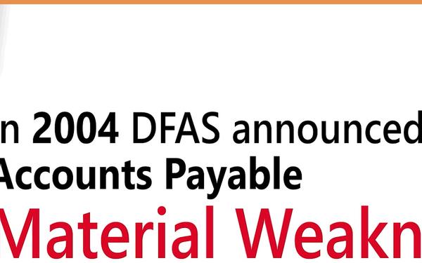 DFAS downgrades Accounts Payable 15-year material weakness to control deficiency