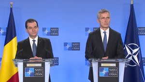 Joint Press Point with NATO Secretary General and the Prime Minister of Romania (Q&A)