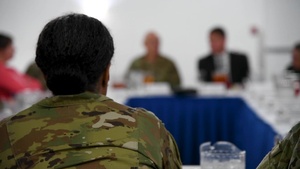 Air Force Leadership Tours Privatized Housing at Barksdale