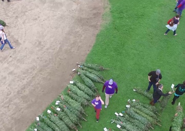 B-Roll: Camp Pendleton service members, families attend Trees for Troops event