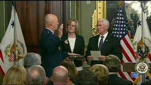 Pence Swears in First Space Operations Chief