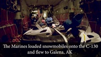 U.S. Marines deliver Christmas by C-130 and snowmobiles to remote Alaskan towns
