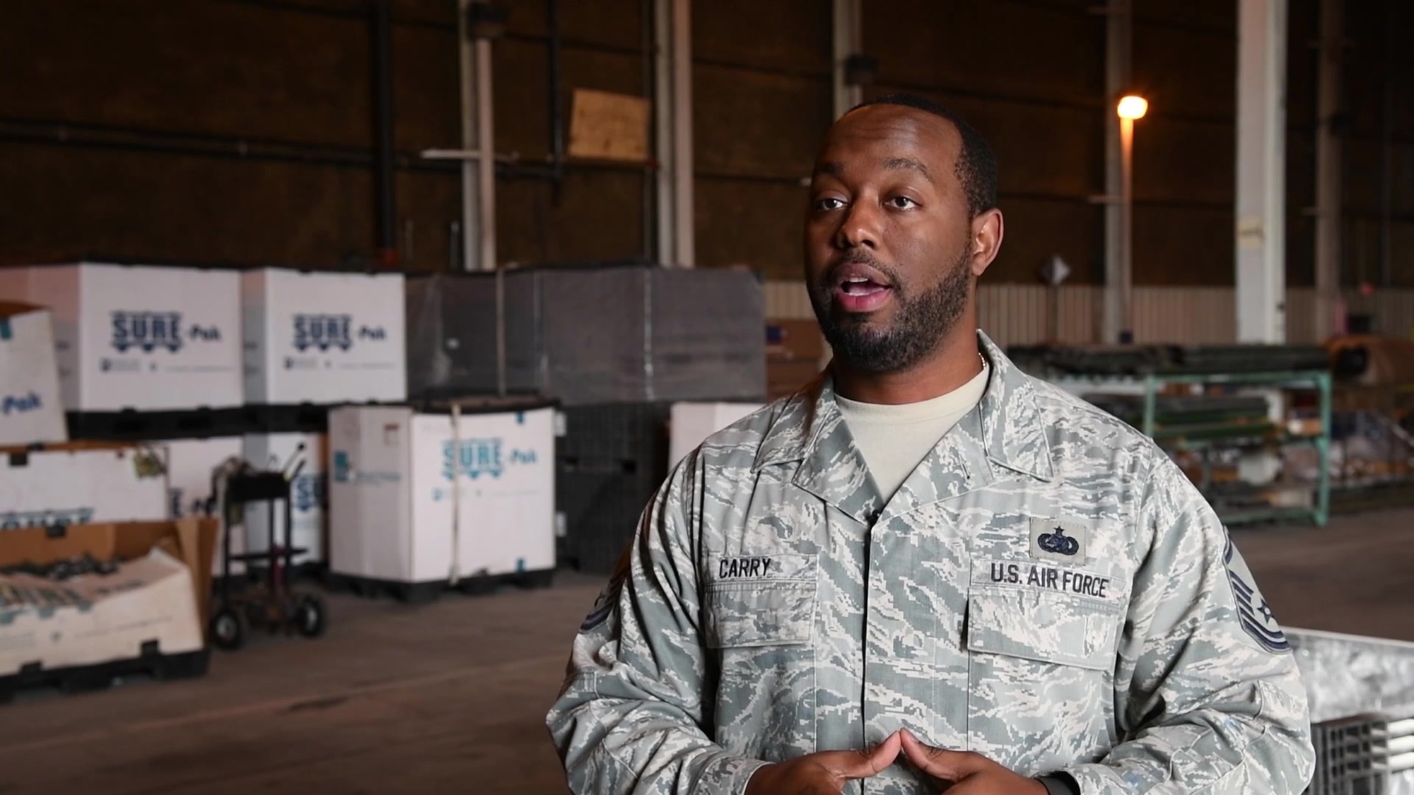 436th Aerial Port Squadron Airmen train 622nd Movement Control Team Soldiers Jan. 10, 2020, at Dover Air Force Base, Del. The Soldiers learned Air Force ramp operations and security procedures as well as how to secure and move cargo. (U.S. Air Force video by Airman First Class Danielle Taylor)<br /><br />Interview HT: 00:00:39<br />Master Sergeant Gerard Carry - NCOIC Ramp Operations, 436th Aerial Port Squadron<br />2nd Interview HT: 00:01:18<br />Sergeant Celine Bartley - Transportation Management Coordinator, 622nd Movement Control Team