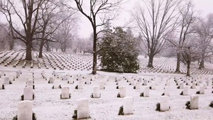 Snowfall at Arlington National Cemetery