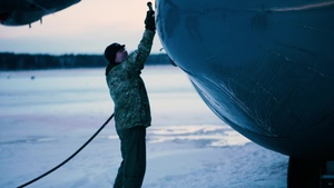 Danish Air Force C-130 De-ing for Michigan Takeoff