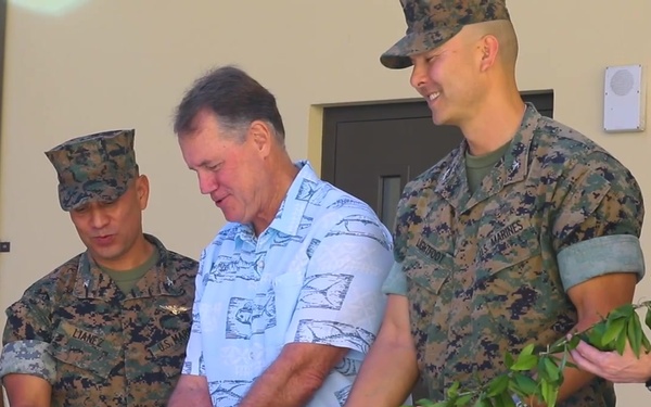 BEQ Untying Maile Lei ceremony