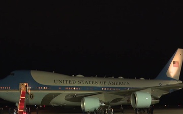 President Donald J. Trump lands at Atlantic City International Airport, N.J. enroute to Cape May Airport