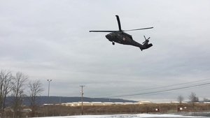 Black Hawk landing at Fort Indiantown Gap