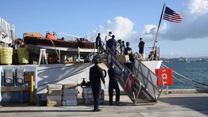 Coast Guard Cutter Bear (WMEC-901) offloads more than 3,000 pounds of cocaine in Puerto Rico