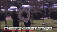 Pendleton Marines honor President Reagan with wreath laying ceremony