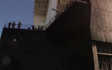 U.S. Marines travel to USNS Lopez in preparation for MPFEX 20