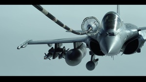 908th EARS refuels Armée de l'Air Rafales