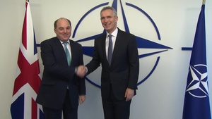 NATO Secretary General bilateral meeting with the Minister of Defence of the United Kingdom