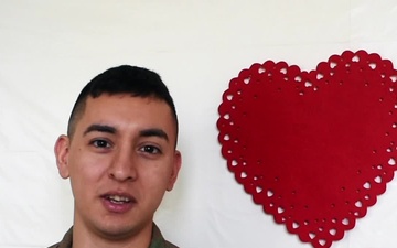 Cpl. Juan Benavidez sends Valentine's Day Greeting