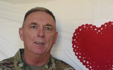 Command Sgt. Maj. Duane Hedrick sends Valentine's Day Greeting from Powidz, Poland to Tooele, Utah