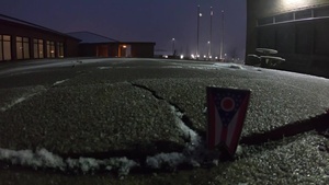 Snow Falling at 179th Airlift Wing (Time lapse)