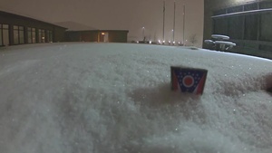 Snow Falling at 179th Airlift Wing (Social Media Video)