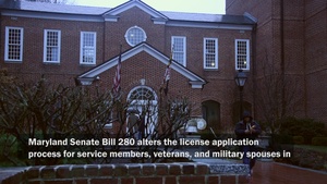 Senate Bill 280; using out of state professional licenses in Md