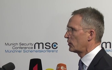 NATO Secretary General doorstep at Munich Security Conference (Day 1)