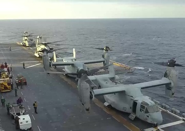 Marines Debark USS America
