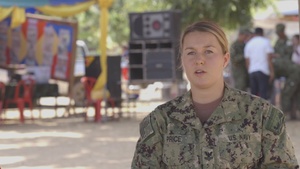 Cobra Gold 20: U.S. Navy HM2 Price talks about her role in Community Relations before Cobra Gold 20