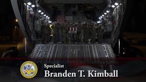 Spc. Branden T. Kimball - Dignified Transfer