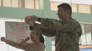 Cobra Gold 20: U.S. and Royal Thai service members give basic health classes to local Thai students *B-Roll*