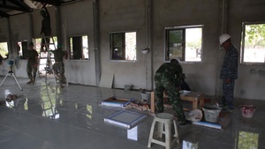 Cobra Gold 20: US, Royal Thai, Indian forces build a school during an engineering civic action project