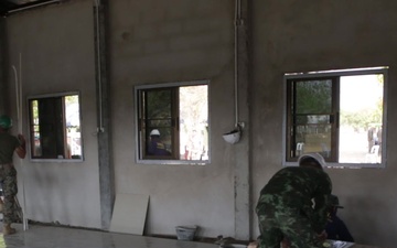 Cobra Gold 20: US, Royal Thai, Indian forces build a school during an engineering civic action project