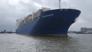 M/V Endurance arrives in Bremerhaven port to offload cargo for DEFENDER-Europe 20