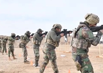 Qwat al-Khasah practices Advanced marksmanship BROLL.