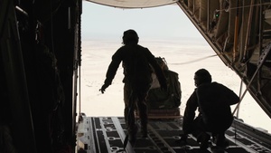 The 37th Airlift Squadron performs airdrops at Flintlock 20