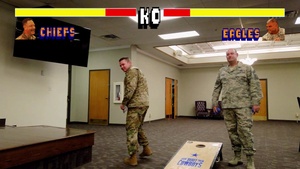 Eagles v. Chiefs Cornhole Tourney Street Fighter Edition