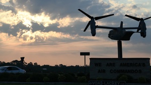 Hurlburt Field Voas-Lackey traffic circle time-lapse (B-roll)