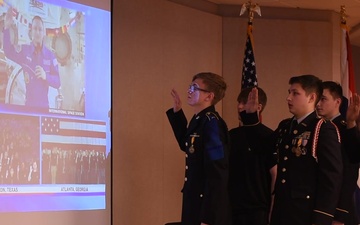 Future Soldiers from Missouri participate in Oath of Enlistment from space