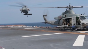 USS America  (LHA 6) conducts flight operations