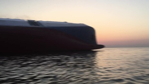 Disabled, listing vehicle carrier Golden Ray in St. Simons Sound