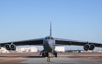 B-52s depart for Nellis AFB - BROLL