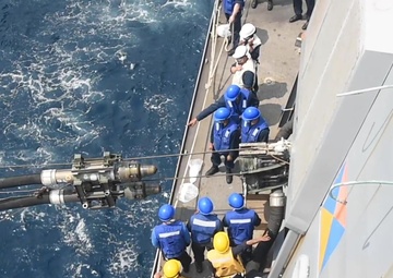 Cobra Gold 20: USS Green Bay (LPD 20) underway replenishment, March 1, 2020